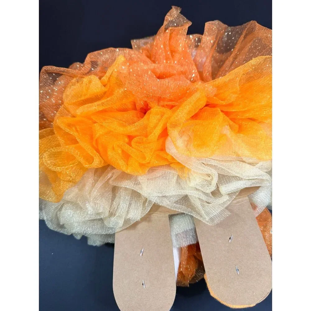 Elly & Emmy Baby Pumpkin Tutu Set 3pc Halloween 0-12M NWT